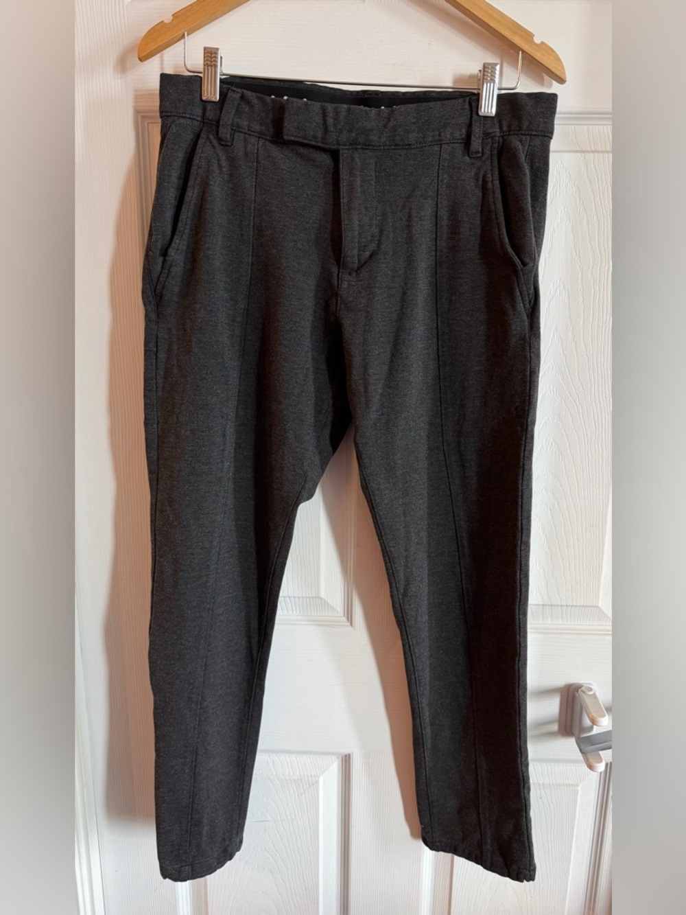 Jeaniologie Men’s Slim Fit Hybrid Trousers – Charcoal Gray – Size 32